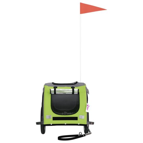  zöld-szürke oxford szövet és vas kisállatszállító utánfutó