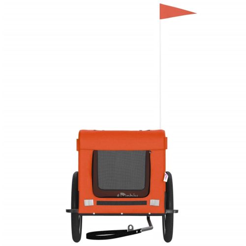  narancs-fekete oxford szövet és vas kisállatszállító utánfutó