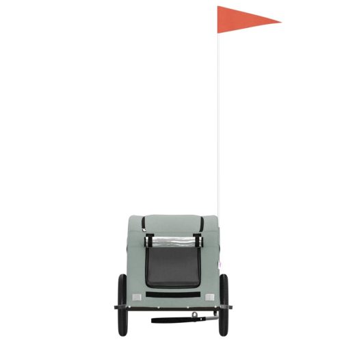  szürke oxford szövet és vas kisállatszállító utánfutó