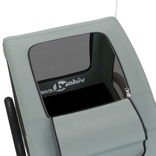  szürke oxford szövet és vas kisállatszállító utánfutó