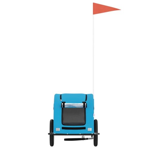  kék oxford szövet és vas kisállatszállító utánfutó