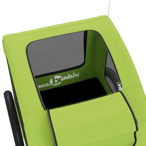  zöld oxford szövet és vas kisállatszállító utánfutó