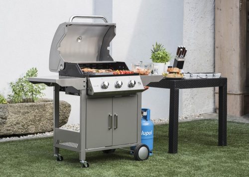 EPT Oklahoma BBQ Premium line gázgrill, 3 égőfej + ajándék nyomáscsökkentő