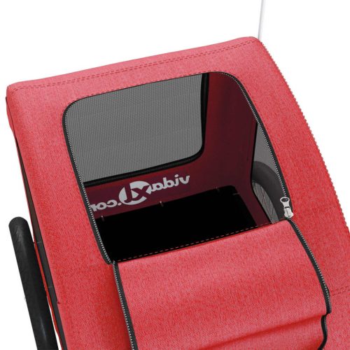  piros oxford szövet és vas kisállatszállító utánfutó