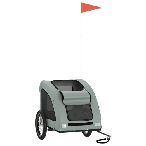  szürke oxford szövet és vas kisállatszállító utánfutó