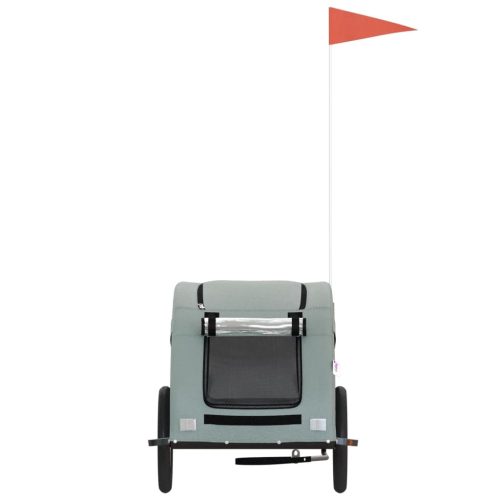  szürke oxford szövet és vas kisállatszállító utánfutó