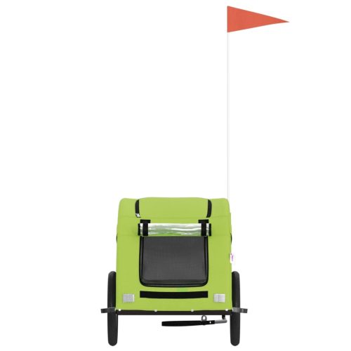  zöld oxford szövet és vas kisállatszállító utánfutó