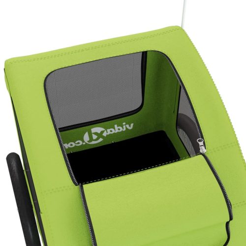  zöld oxford szövet és vas kisállatszállító utánfutó