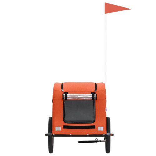  narancssárga oxford szövet és vas kisállatszállító utánfutó