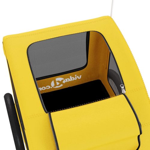  sárga oxford szövet és vas kisállatszállító utánfutó