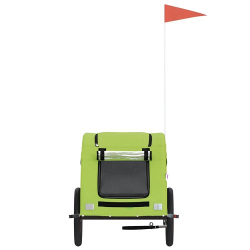  zöld oxford szövet és vas kisállatszállító utánfutó