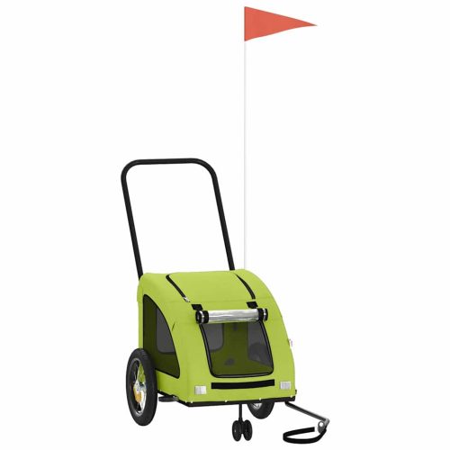  zöld oxford szövet és vas kisállatszállító utánfutó