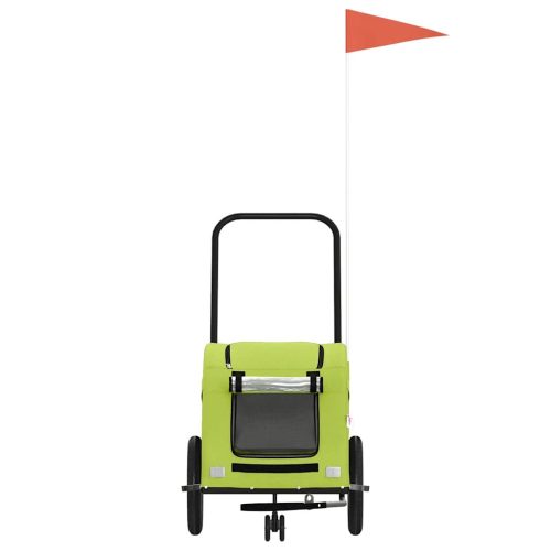  zöld oxford szövet és vas kisállatszállító utánfutó