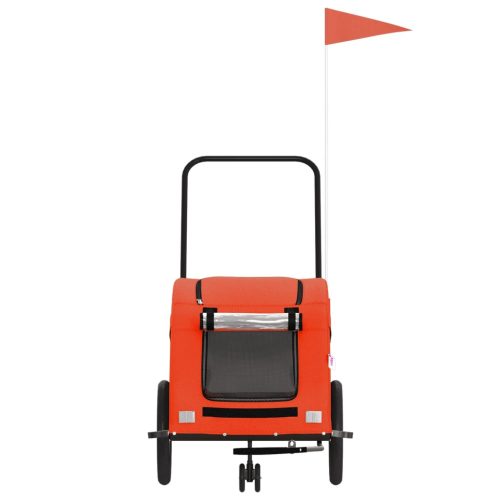  narancssárga oxford szövet és vas kisállatszállító utánfutó