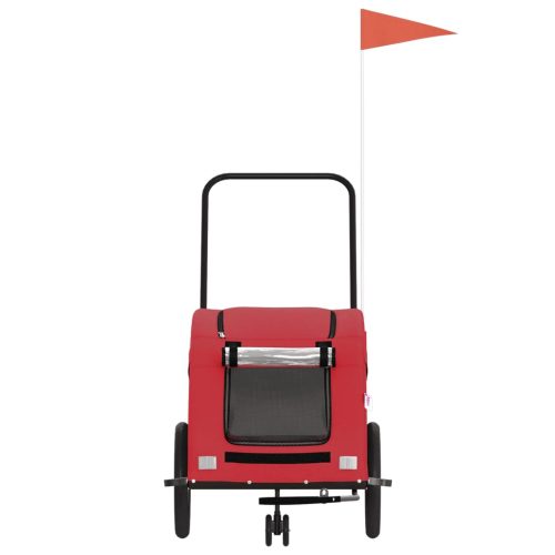  piros oxford szövet és vas kisállatszállító utánfutó