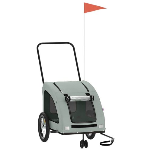  szürke oxford szövet és vas kisállatszállító utánfutó