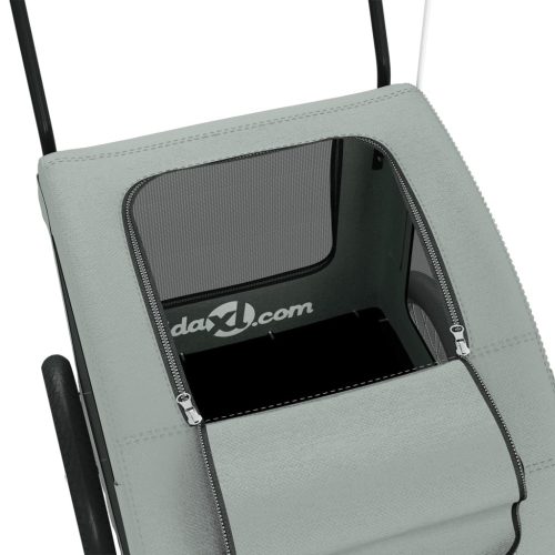  szürke oxford szövet és vas kisállatszállító utánfutó