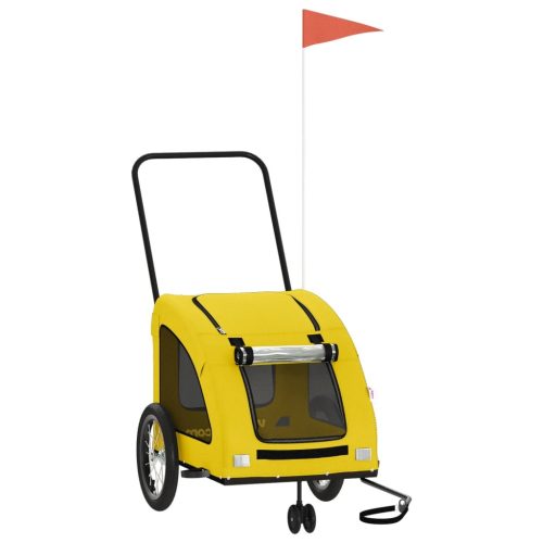  sárga oxford szövet és vas kisállatszállító utánfutó