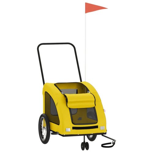  sárga oxford szövet és vas kisállatszállító utánfutó