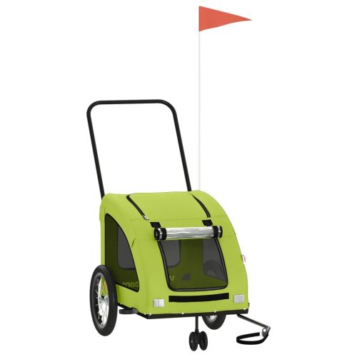  zöld oxford szövet és vas kisállatszállító utánfutó