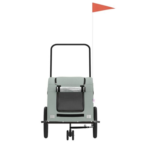  szürke oxford szövet és vas kisállatszállító utánfutó