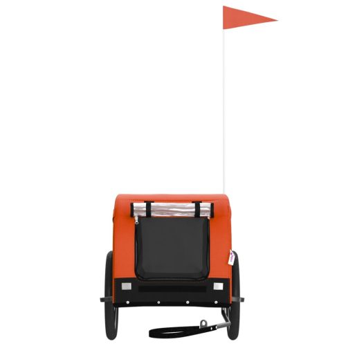  narancs-fekete oxford szövet és vas kisállatszállító utánfutó