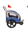 Blue bike trailer and jogger