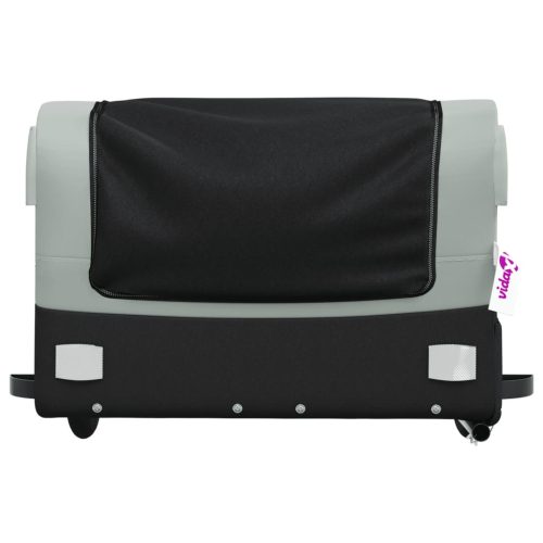  fekete-szürke vas kerékpár-utánfutó 45 kg