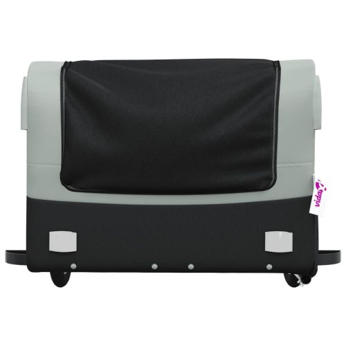  fekete-szürke vas kerékpár-utánfutó 45 kg