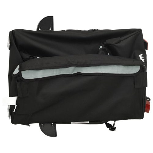  fekete-szürke vas kerékpár-utánfutó 30 kg