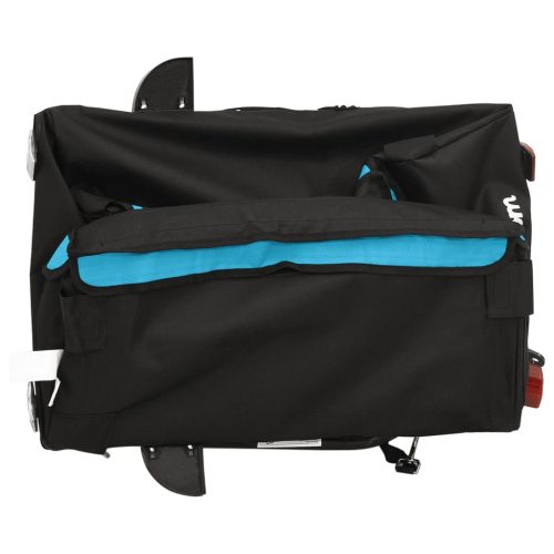  fekete-kék vas kerékpár-utánfutó 30 kg