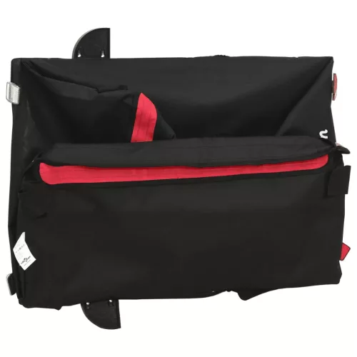  fekete-piros vas kerékpár-utánfutó 45 kg