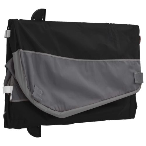  fekete-szürke vas kerékpár-utánfutó 30 kg