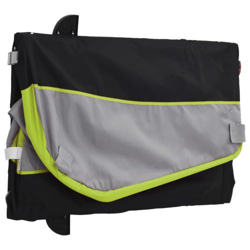  fekete-zöld vas kerékpár-utánfutó 45 kg