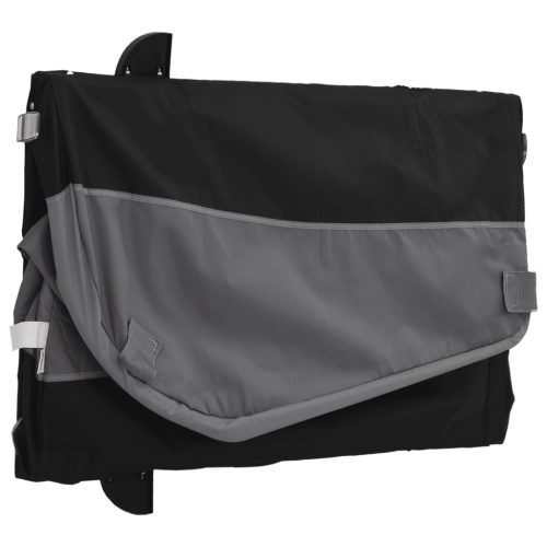  fekete-szürke vas kerékpár-utánfutó 45 kg