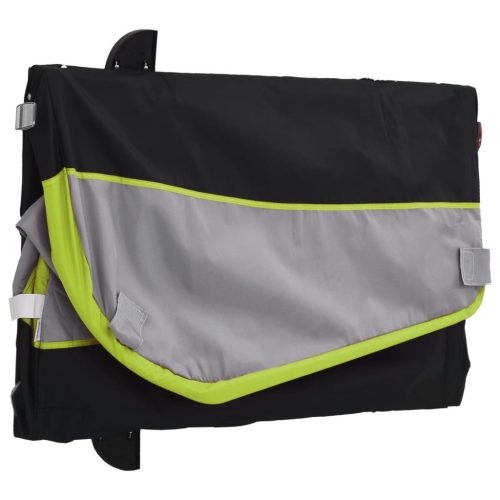  fekete-zöld vas kerékpár-utánfutó 45 kg