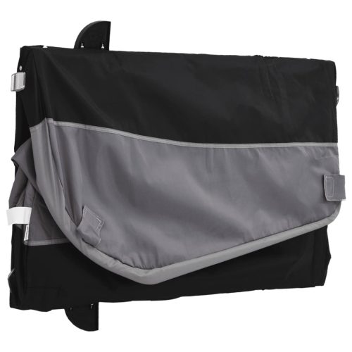  fekete-szürke vas kerékpár-utánfutó 45 kg