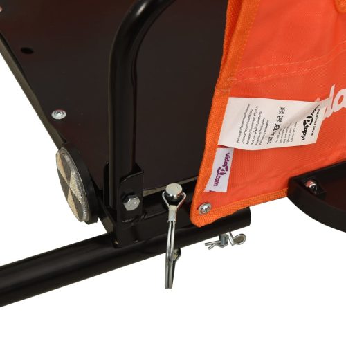  narancssárga oxford szövet és vas kerékpár-utánfutó