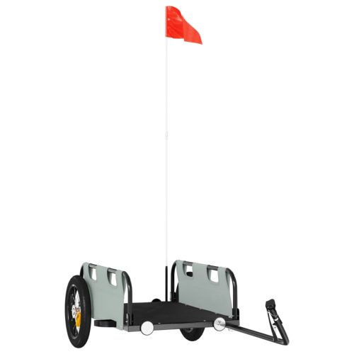  szürke oxford szövet és vas kerékpár-utánfutó