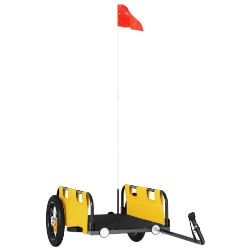  sárga oxford szövet és vas kerékpár-utánfutó