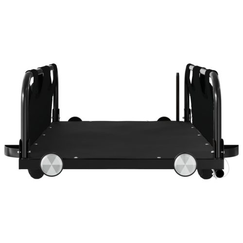  fekete oxford szövet és vas kerékpár-utánfutó