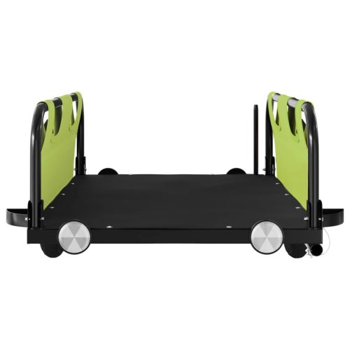  zöld oxford szövet és vas kerékpár-utánfutó