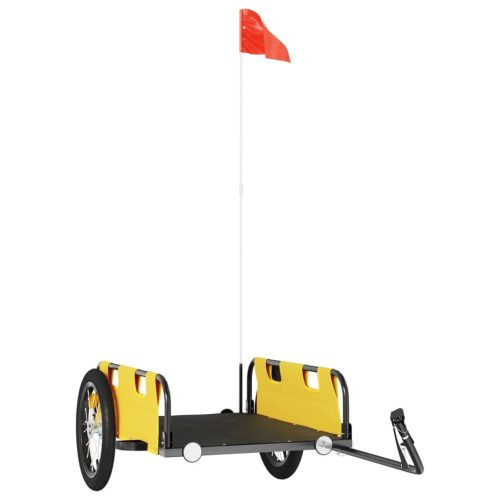  sárga oxford szövet és vas kerékpár-utánfutó