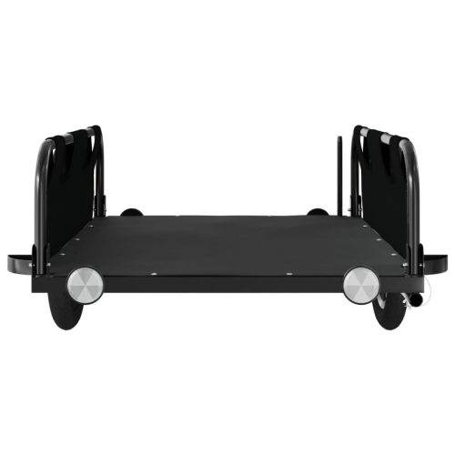  fekete oxford szövet és vas kerékpár-utánfutó