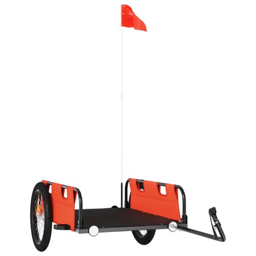  narancssárga oxford szövet és vas kerékpár-utánfutó