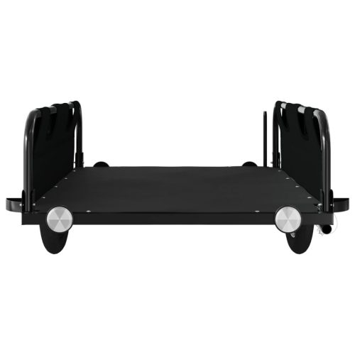  fekete oxford szövet és vas kerékpár-utánfutó