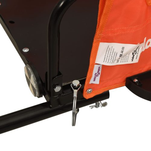  narancssárga oxford szövet és vas kerékpár-utánfutó