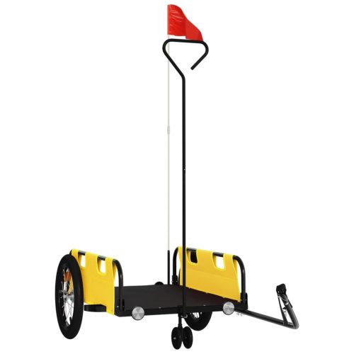  sárga oxford szövet és vas kerékpár-utánfutó