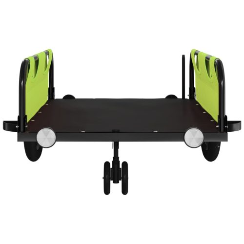  zöld oxford szövet és vas kerékpár-utánfutó