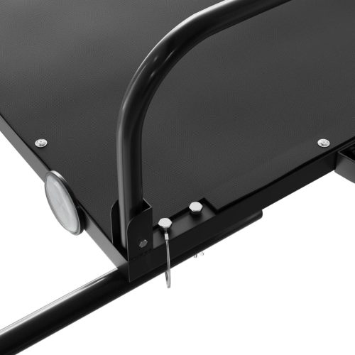  fekete vas kerékpár-utánfutó 122 x 53 x 31 cm